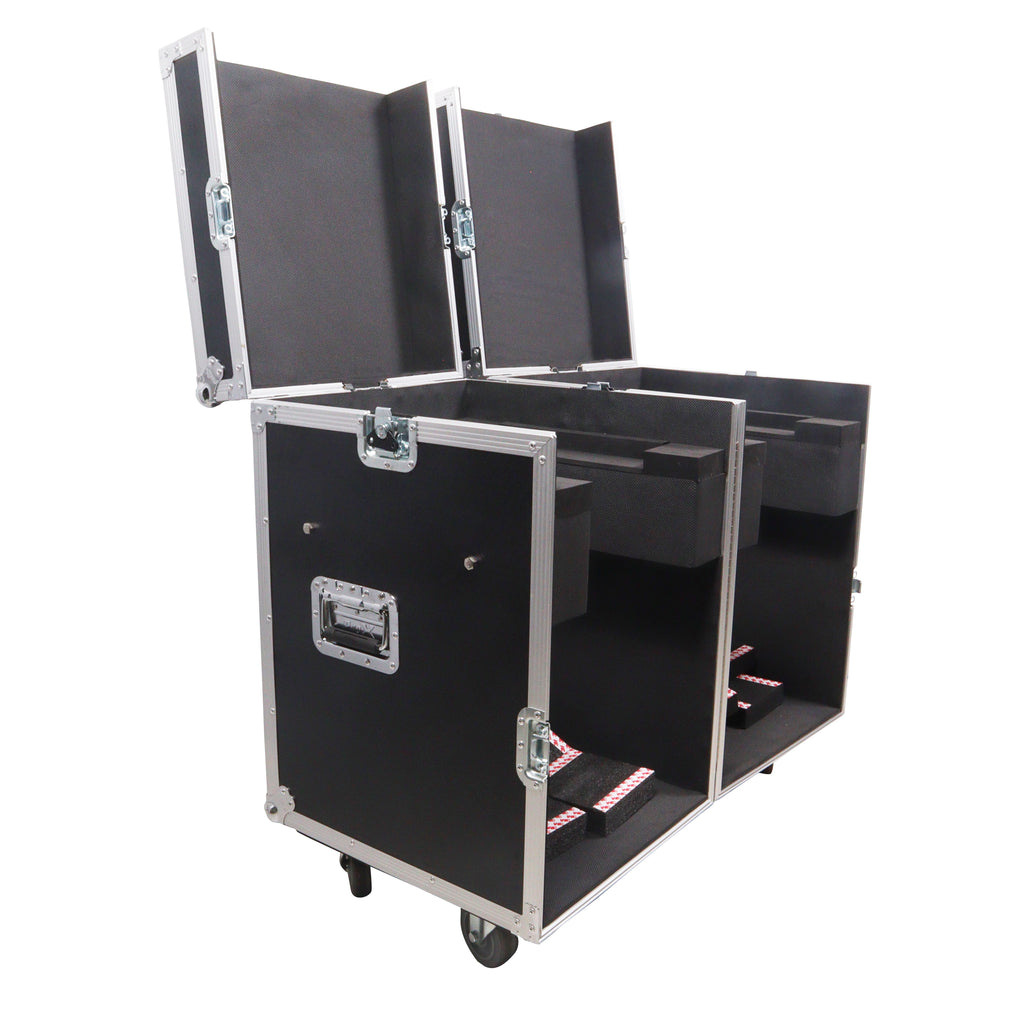 ATA Flight Style Road Case for (2) Moving Head Lighting Fixtures with (6) 4 inch Casters