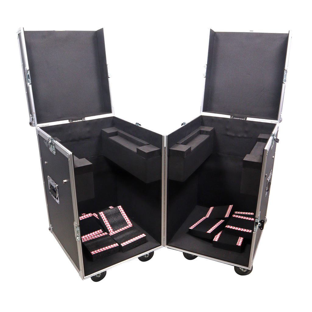 ATA Flight Style Road Case for (2) Moving Head Lighting Fixtures with (6) 4 inch Casters