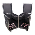 ATA Flight Style Road Case for (2) Moving Head Lighting Fixtures with (6) 4 inch Casters