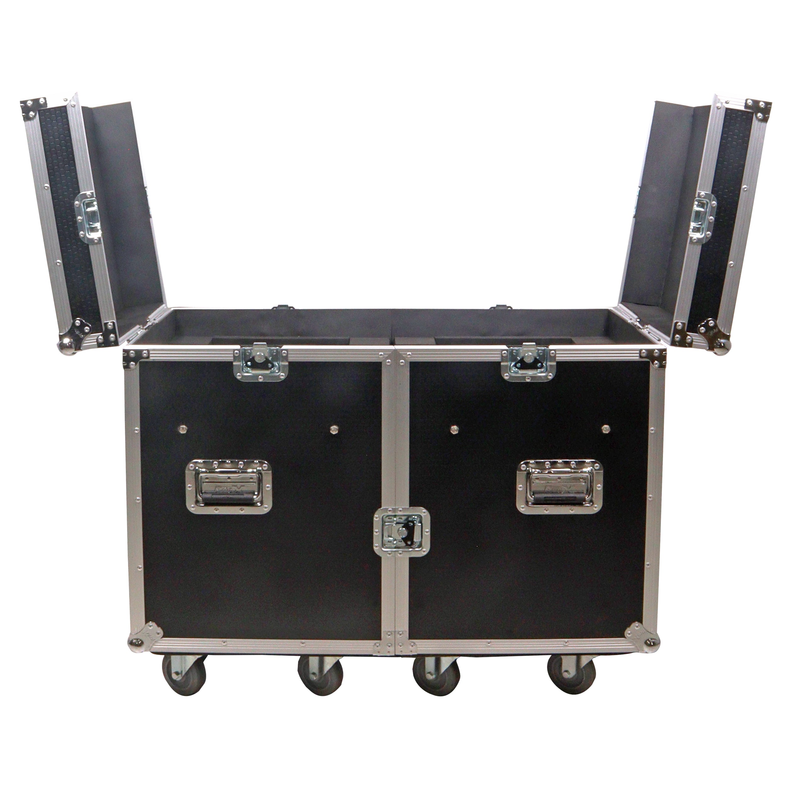ATA Flight Style Road Case for (2) Moving Head Lighting Fixtures with (6) 4 inch Casters