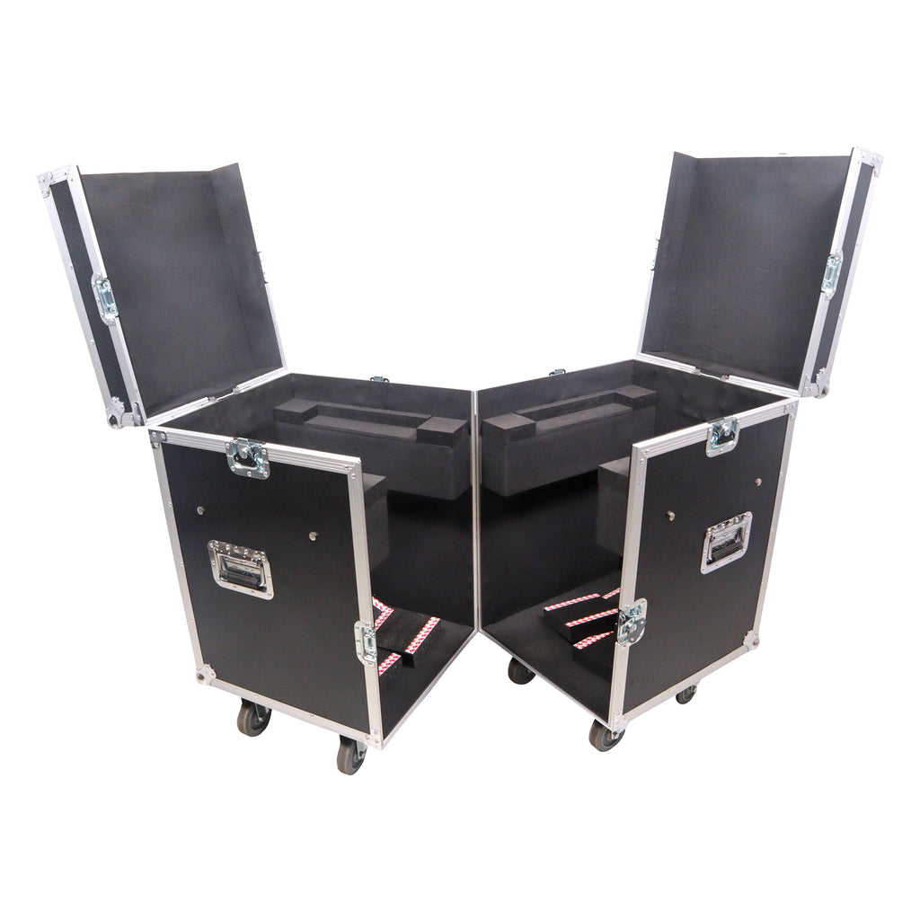 ATA Flight Style Road Case for (2) Moving Head Lighting Fixtures with (6) 4 inch Casters