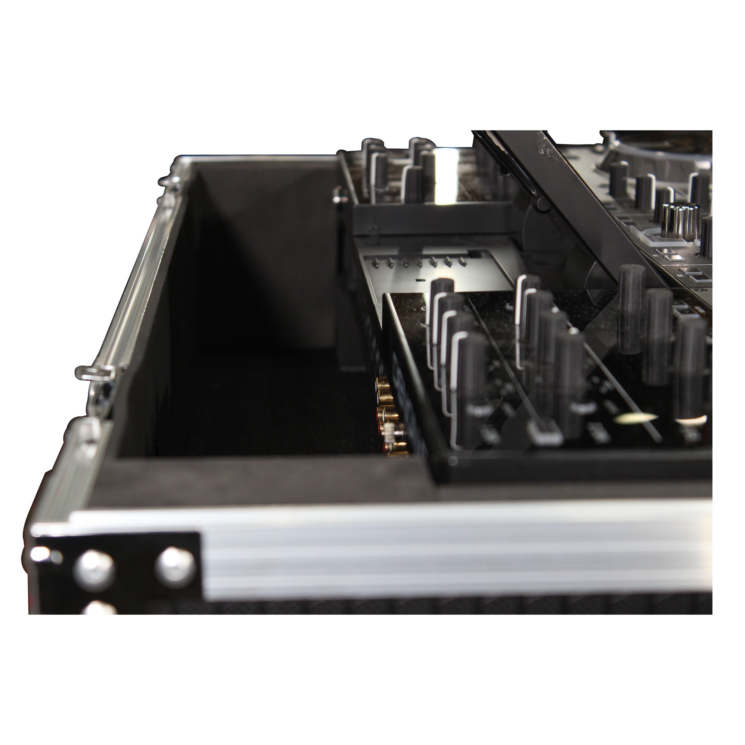 ATA Flight Case For Denon PRIME 4 DJ Controller with 1U Rack Space and Wheels