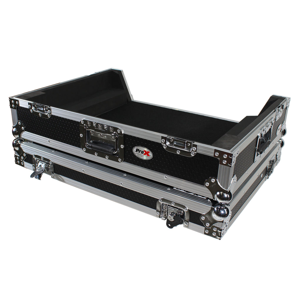 ATA Flight Case For Denon PRIME 4 DJ Controller with 1U Rack Space and Wheels