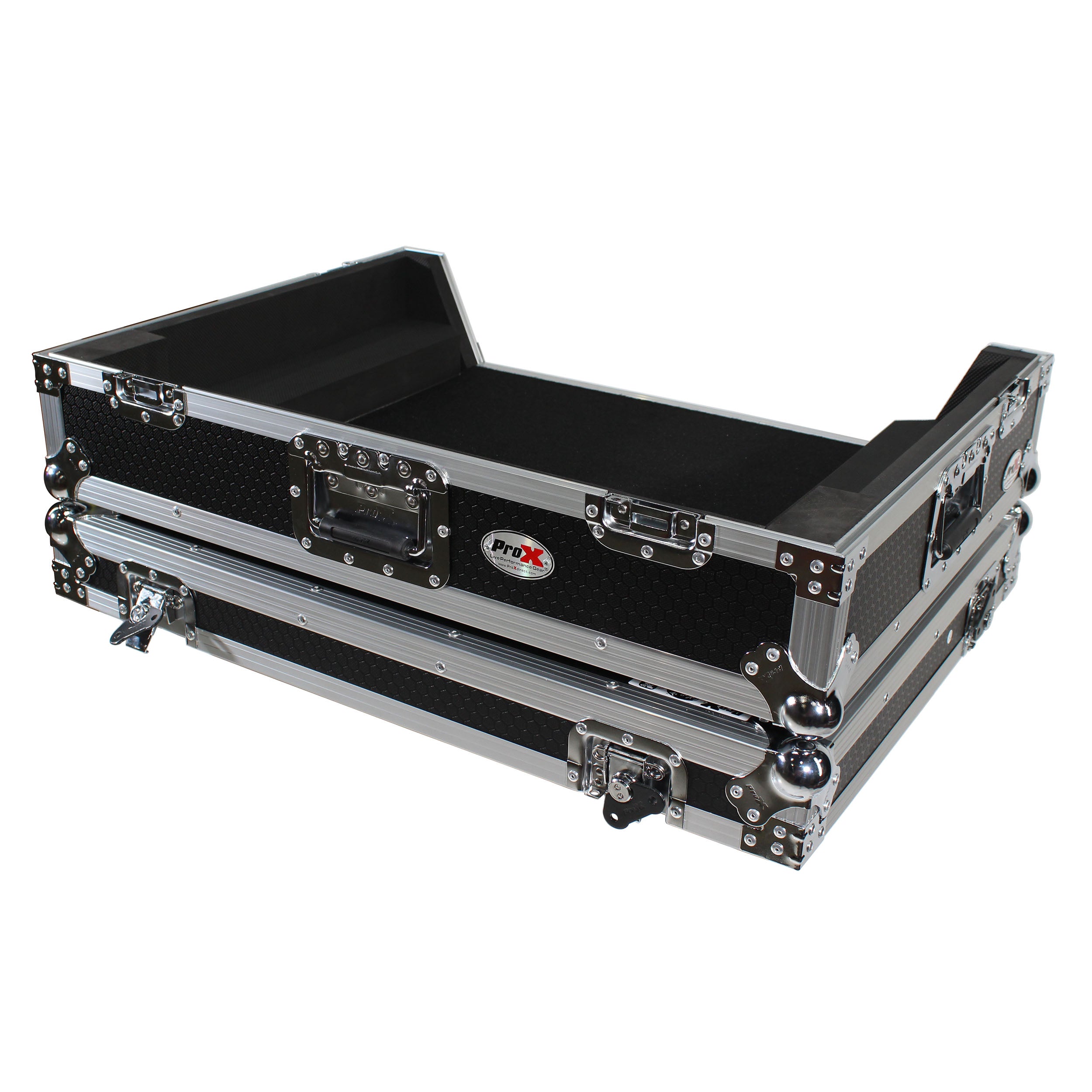 ATA Flight Case For Denon PRIME 4 DJ Controller with 1U Rack Space and Wheels