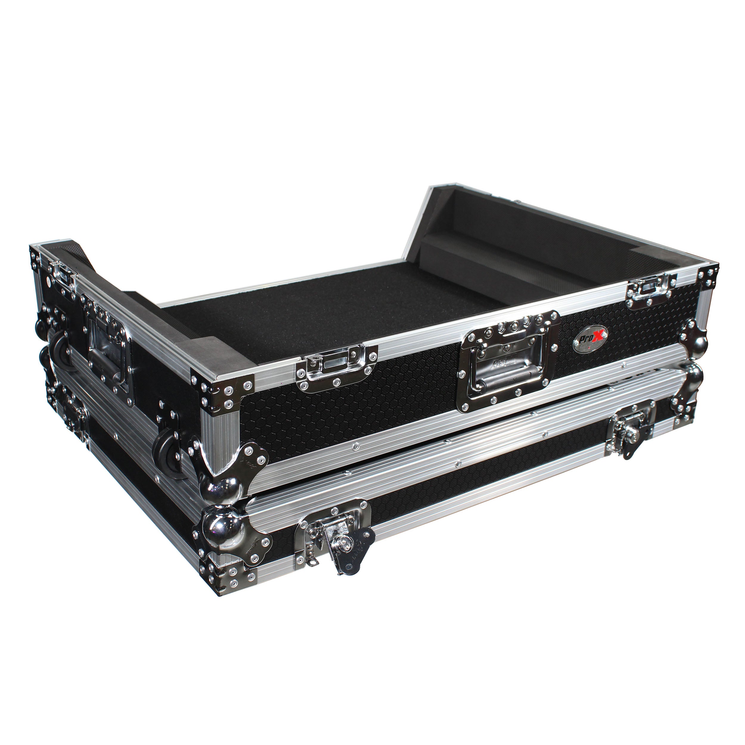ATA Flight Case For Denon PRIME 4 DJ Controller with 1U Rack Space and Wheels