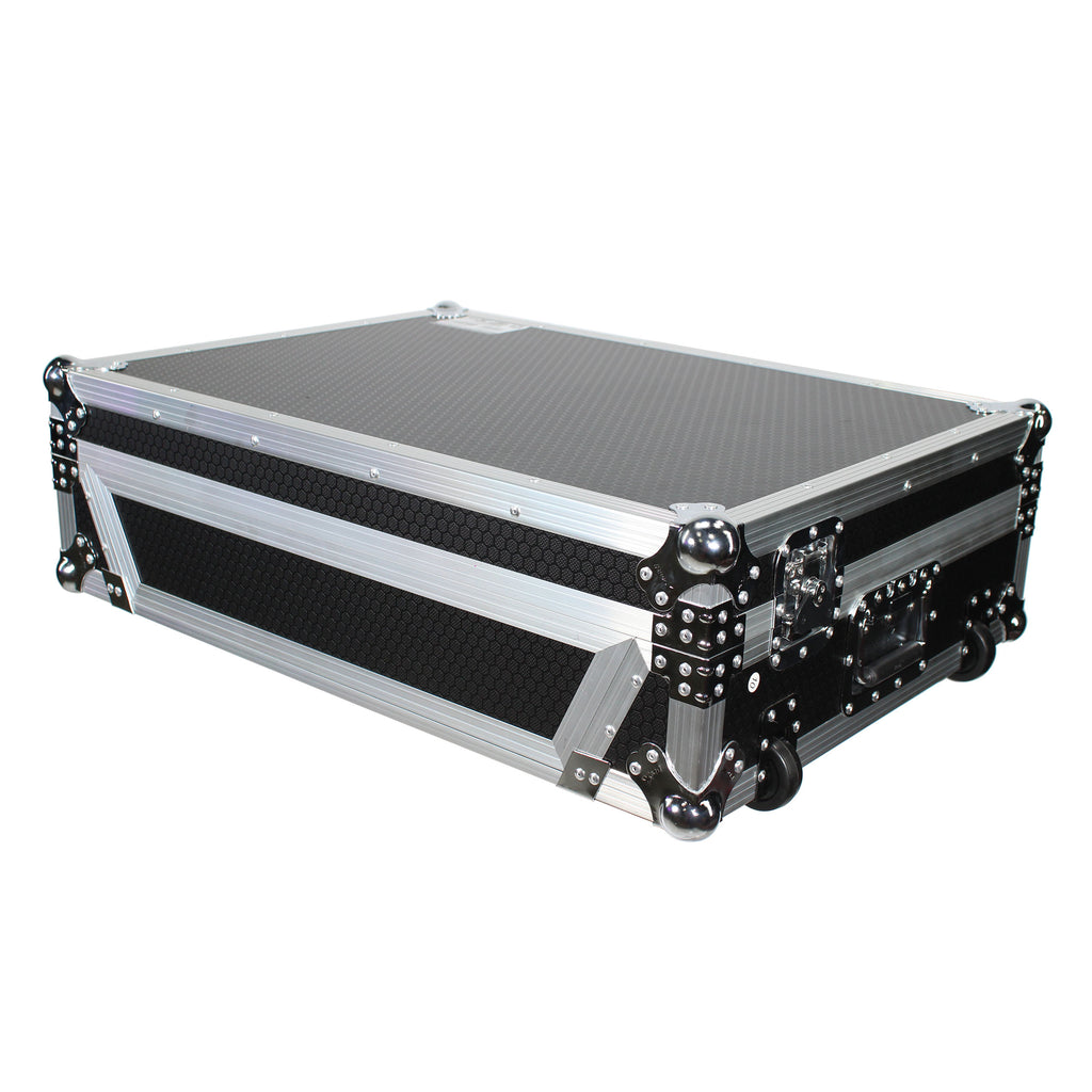 ATA Flight Case For Denon PRIME 4 DJ Controller with 1U Rack Space and Wheels