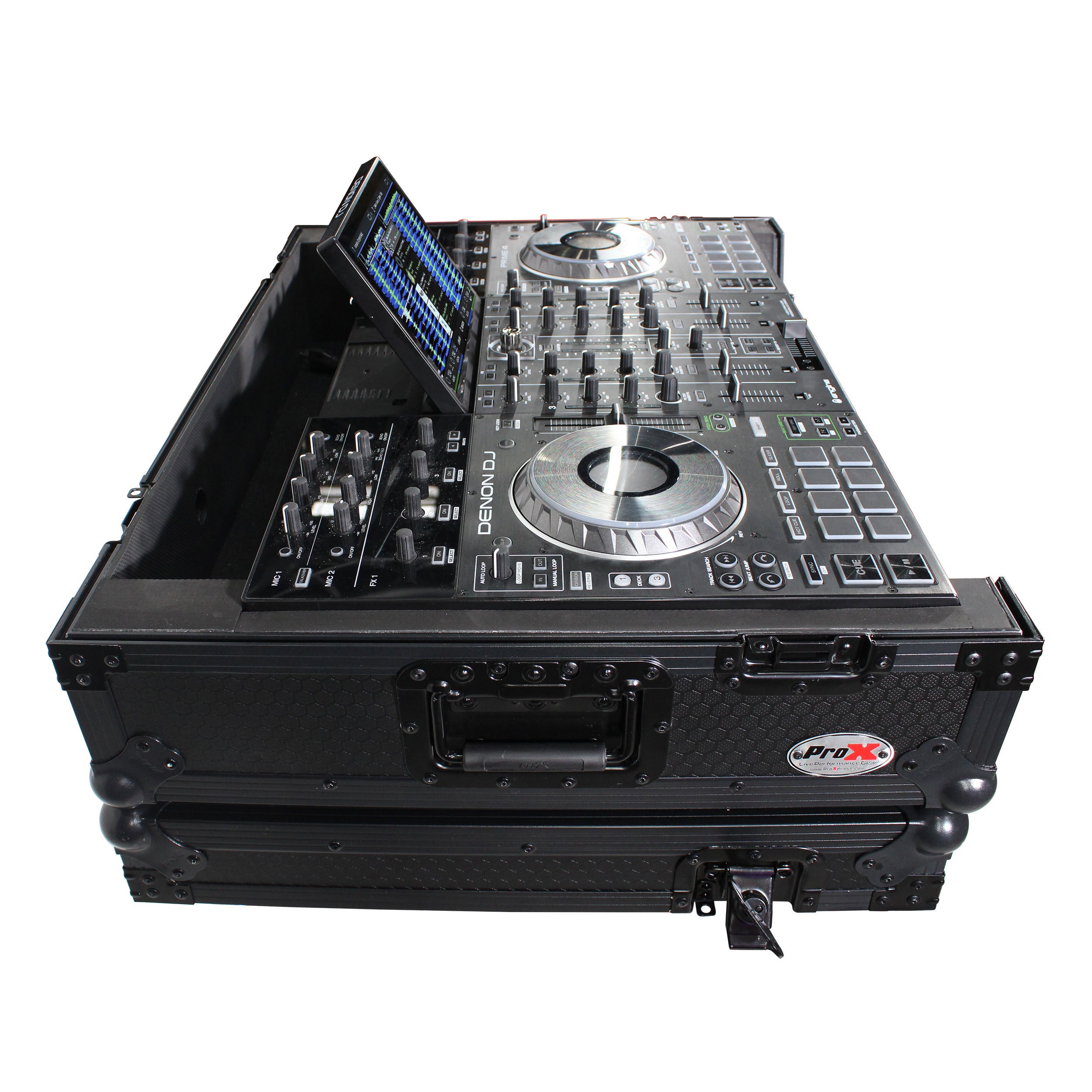 ATA Flight Case For Pioneer PRIME 4 MK2 DJ Controller with 1U Rack Space and Wheels