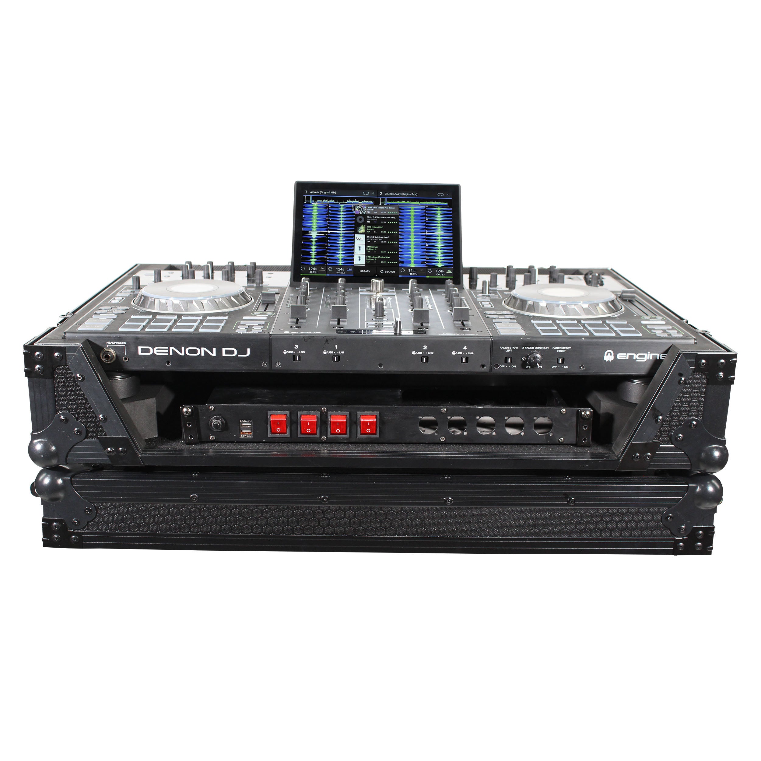 ATA Flight Case For Pioneer PRIME 4 MK2 DJ Controller with 1U Rack Space and Wheels