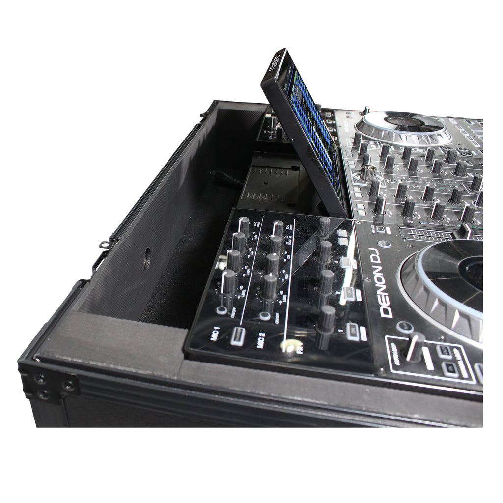 ATA Flight Case For Pioneer PRIME 4 MK2 DJ Controller with 1U Rack Space and Wheels