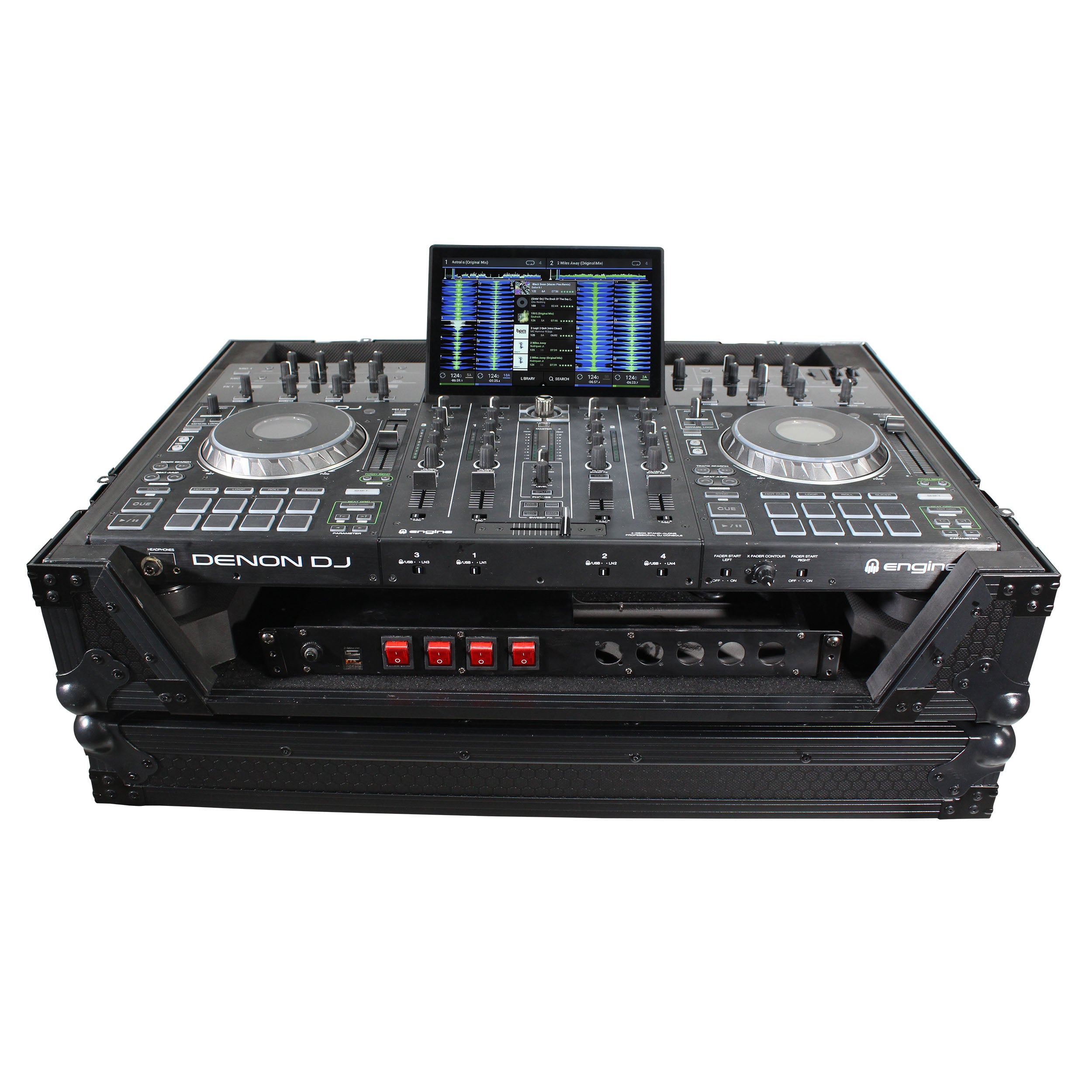 ATA Flight Case For Pioneer PRIME 4 MK2 DJ Controller with 1U Rack Space and Wheels