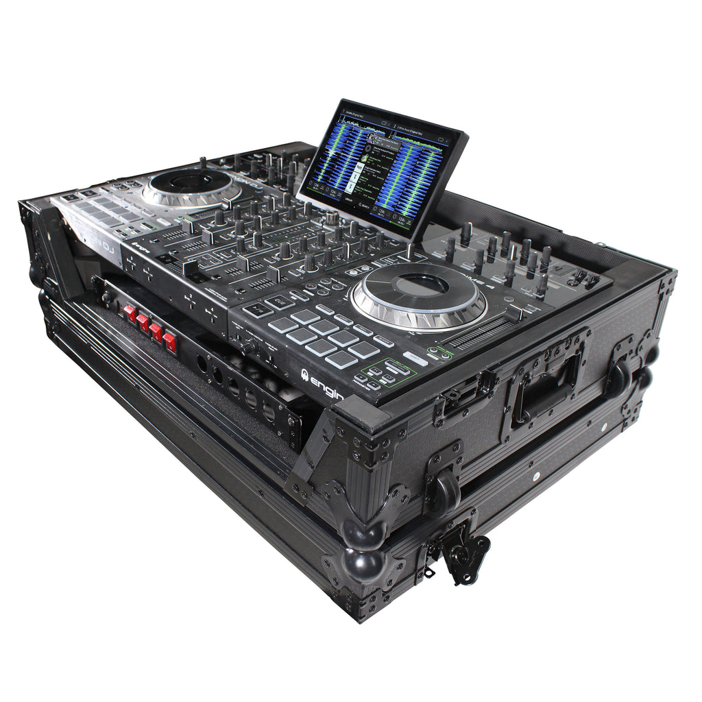 ATA Flight Case For Pioneer PRIME 4 MK2 DJ Controller with 1U Rack Space and Wheels