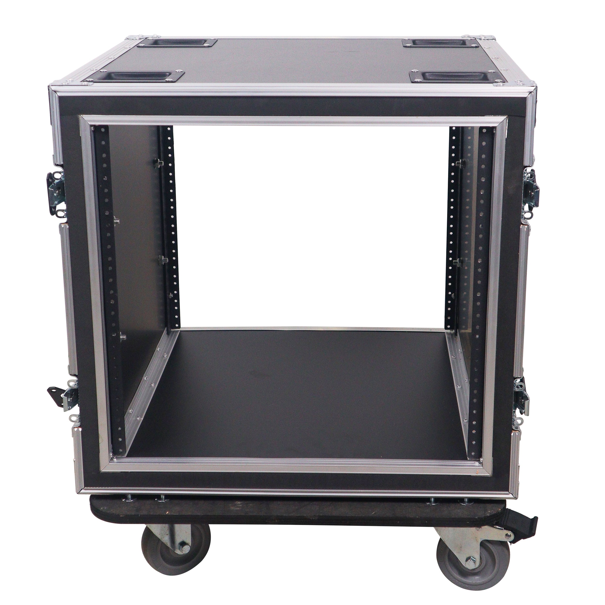 ATA Style 10U Space Shockproof Amp Rack Mount Case 20 inch Depth with Caster Wheels