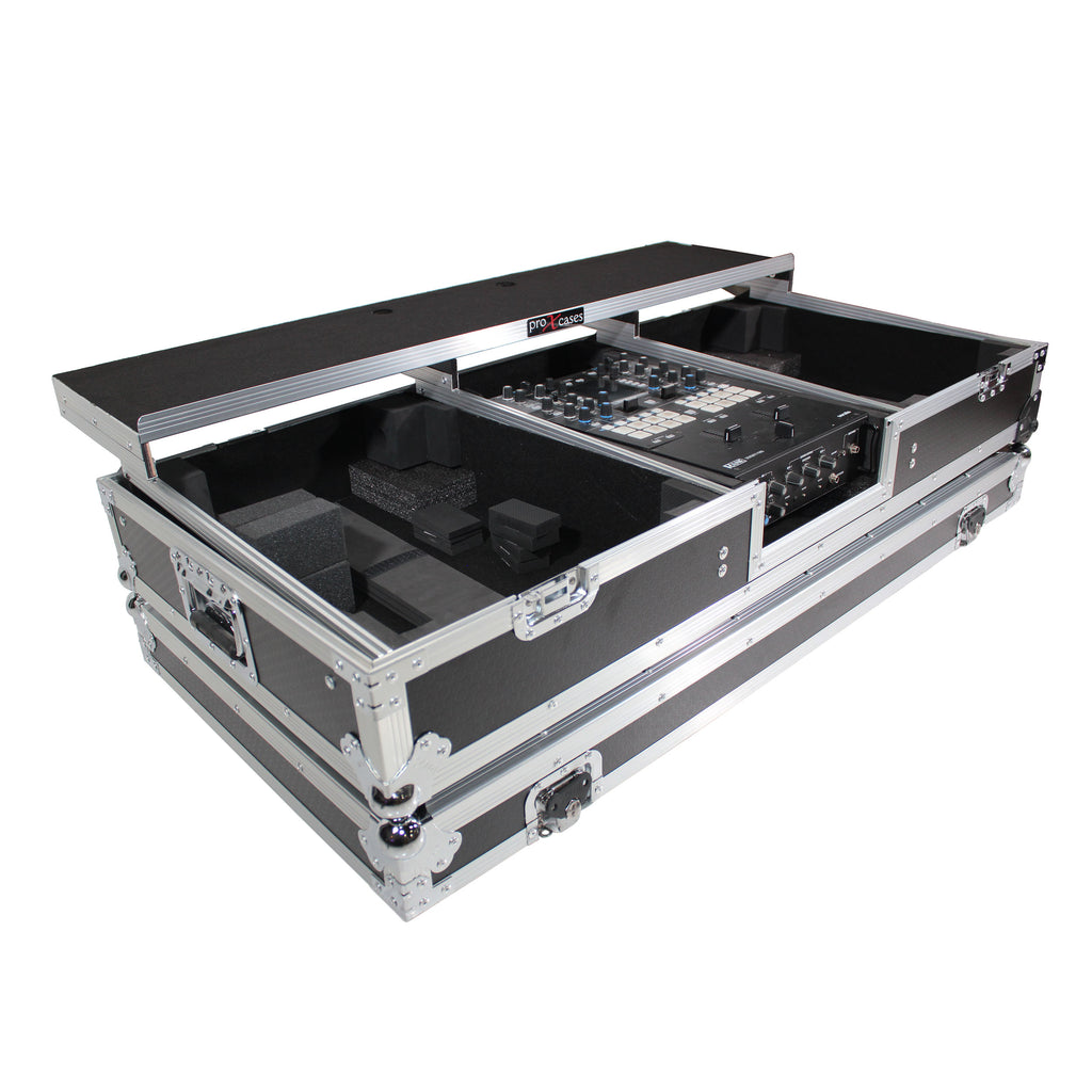 Flight Coffin Case For Rane 72 Mixer and 2 Turntables in Battle Mode W-Laptop Shelf