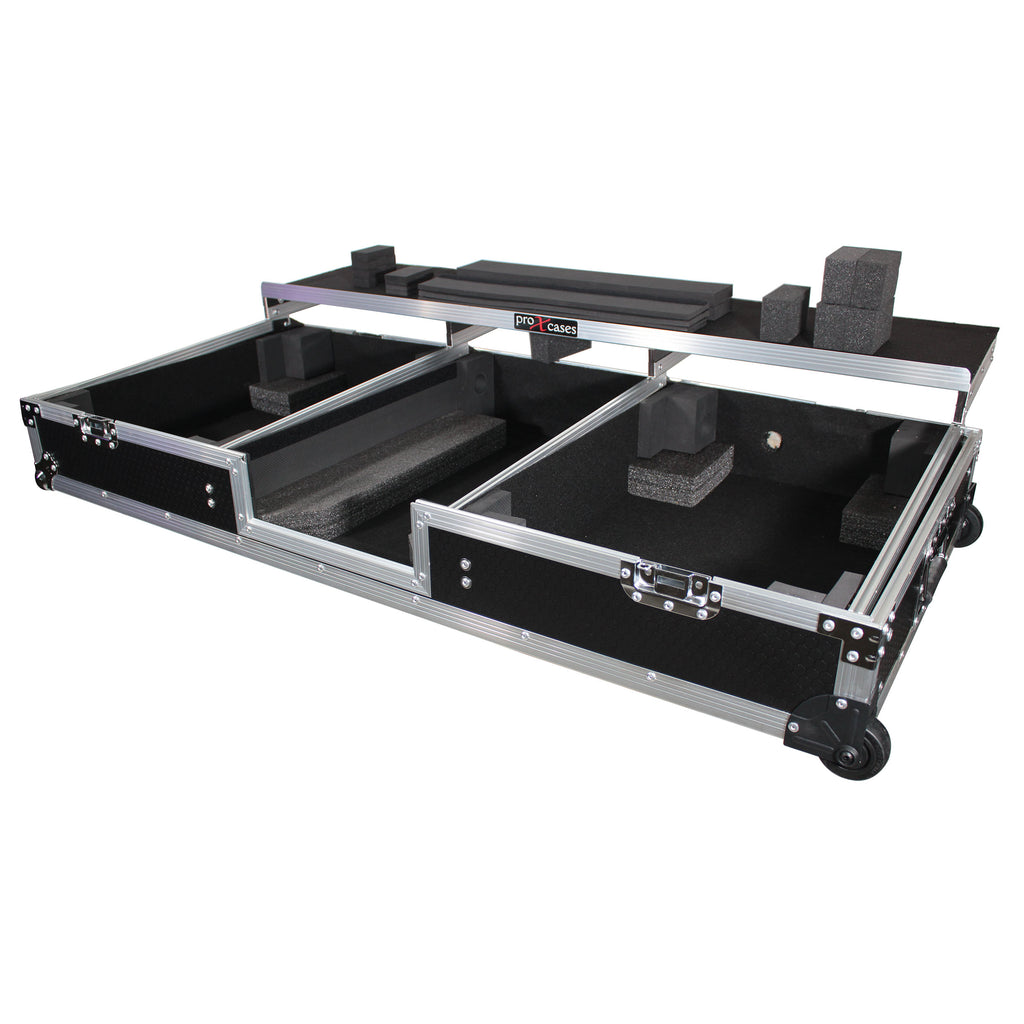 Flight Coffin Case For Rane 72 Mixer and 2 Turntables in Battle Mode W-Laptop Shelf