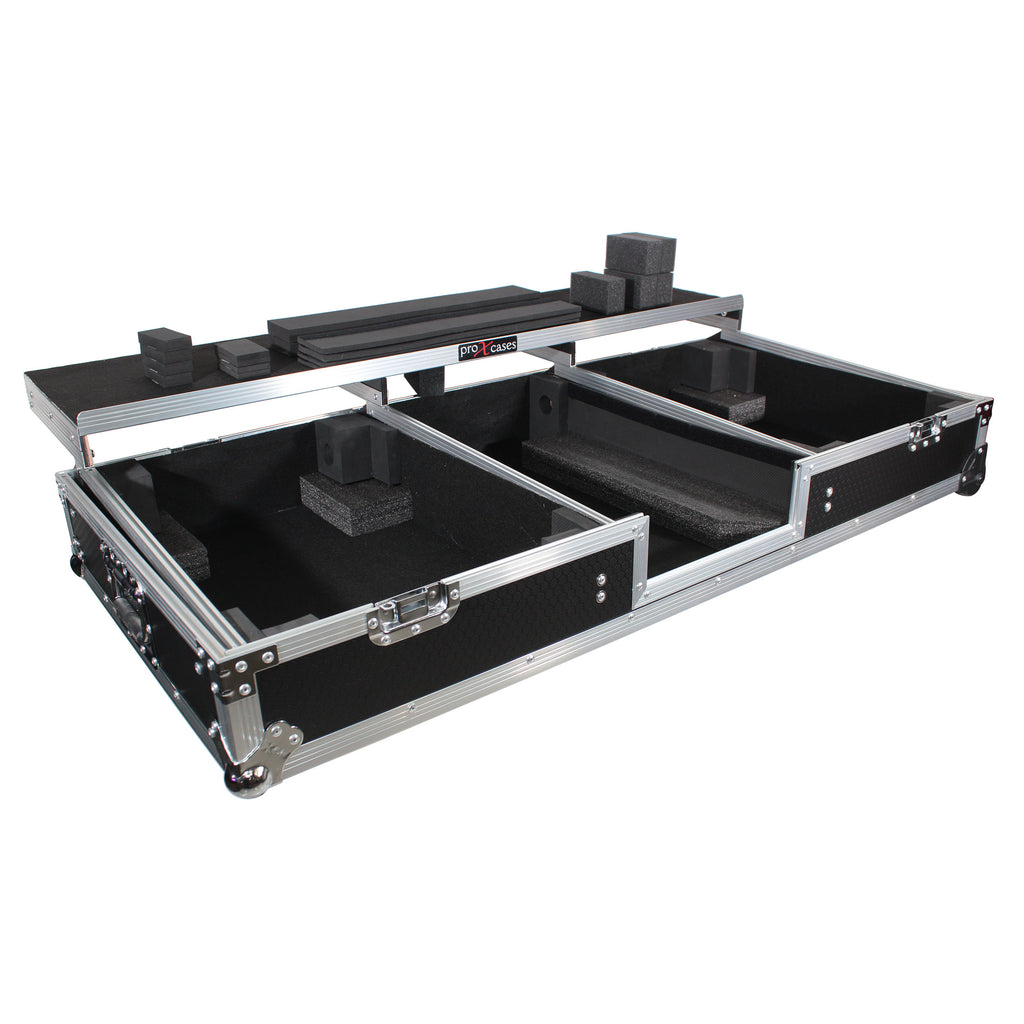 Flight Coffin Case For Rane 72 Mixer and 2 Turntables in Battle Mode W-Laptop Shelf