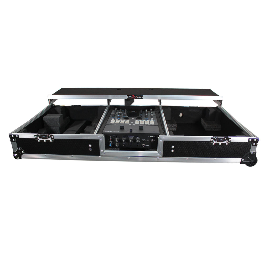 Flight Coffin Case For Rane 72 Mixer and 2 Turntables in Battle Mode W-Laptop Shelf