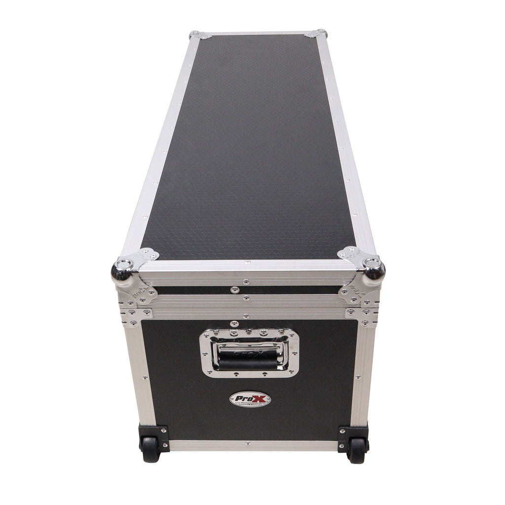 ATA Utility Flight Travel Heavy-Duty Storage Road Case with Low Profile Wheels – 48x16x16 in. Exterior