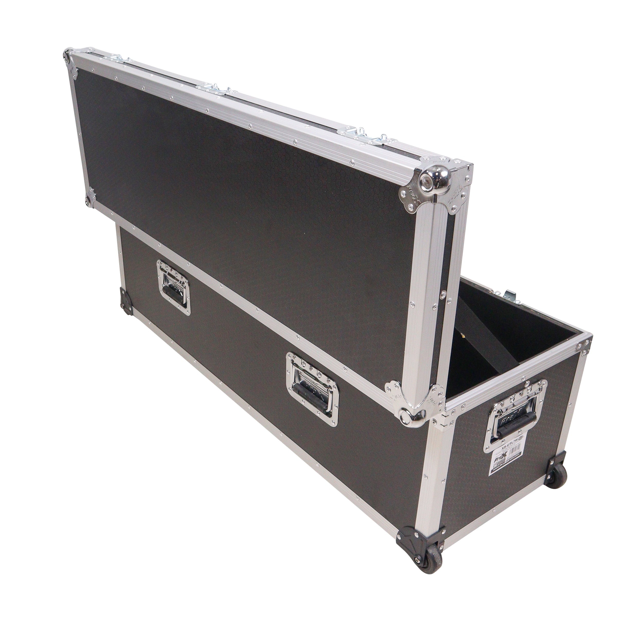 ATA Utility Flight Travel Heavy-Duty Storage Road Case with Low Profile Wheels – 48x16x16 in. Exterior