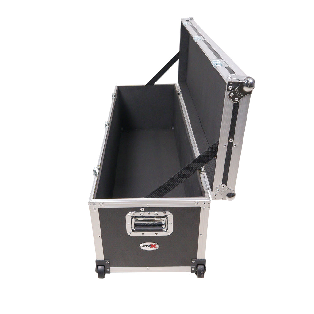 ATA Utility Flight Travel Heavy-Duty Storage Road Case with Low Profile Wheels – 48x16x16 in. Exterior