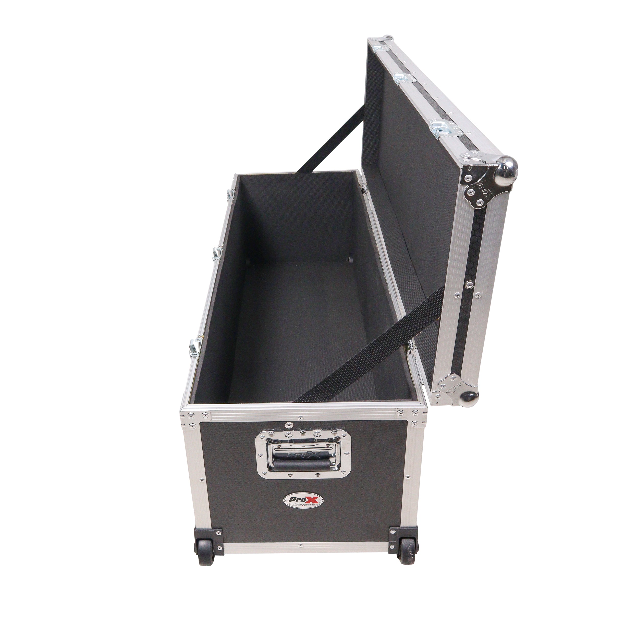 ATA Utility Flight Travel Heavy-Duty Storage Road Case with Low Profile Wheels – 48x16x16 in. Exterior