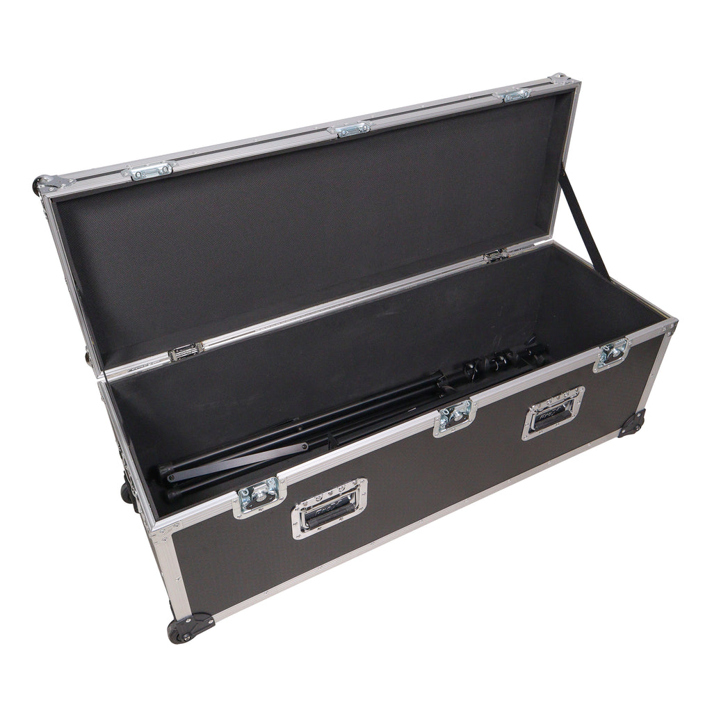 ATA Utility Flight Travel Heavy-Duty Storage Road Case with Low Profile Wheels – 48x16x16 in. Exterior