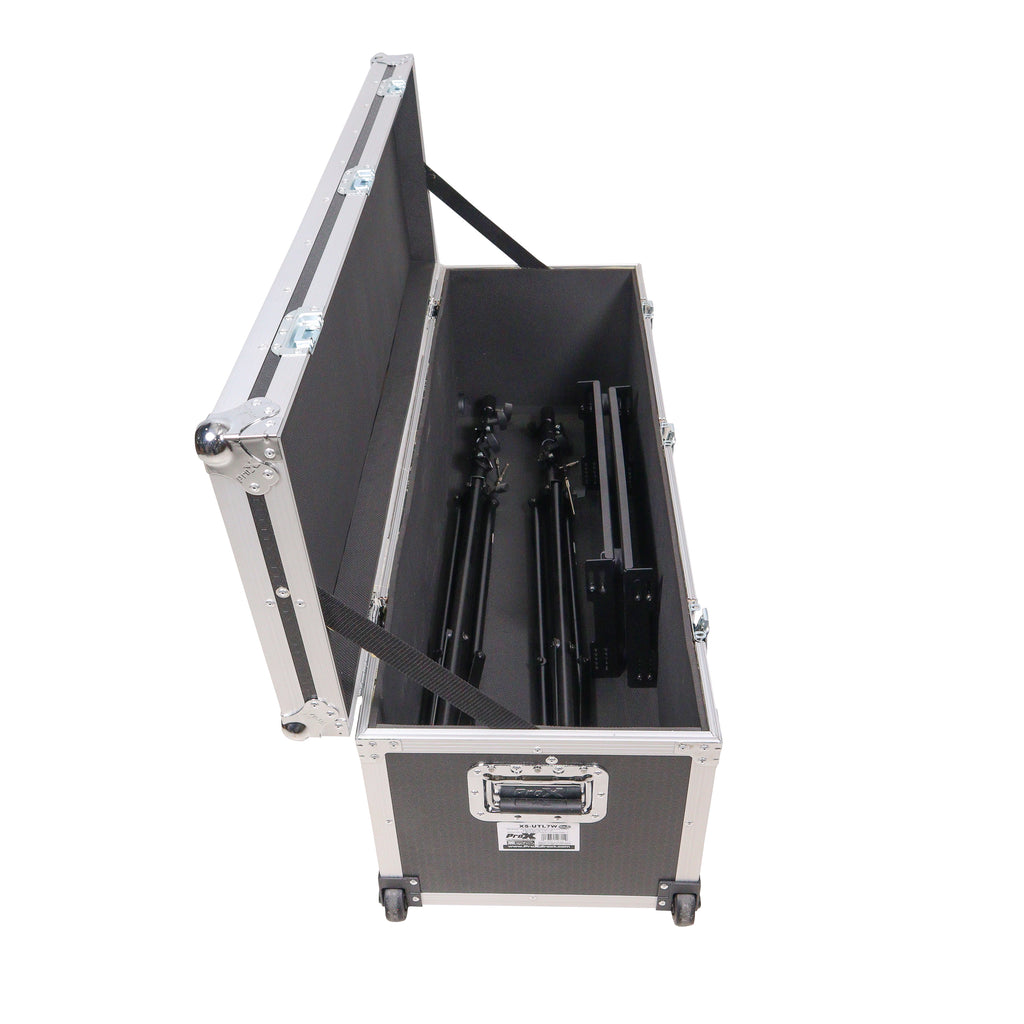 ATA Utility Flight Travel Heavy-Duty Storage Road Case with Low Profile Wheels – 48x16x16 in. Exterior