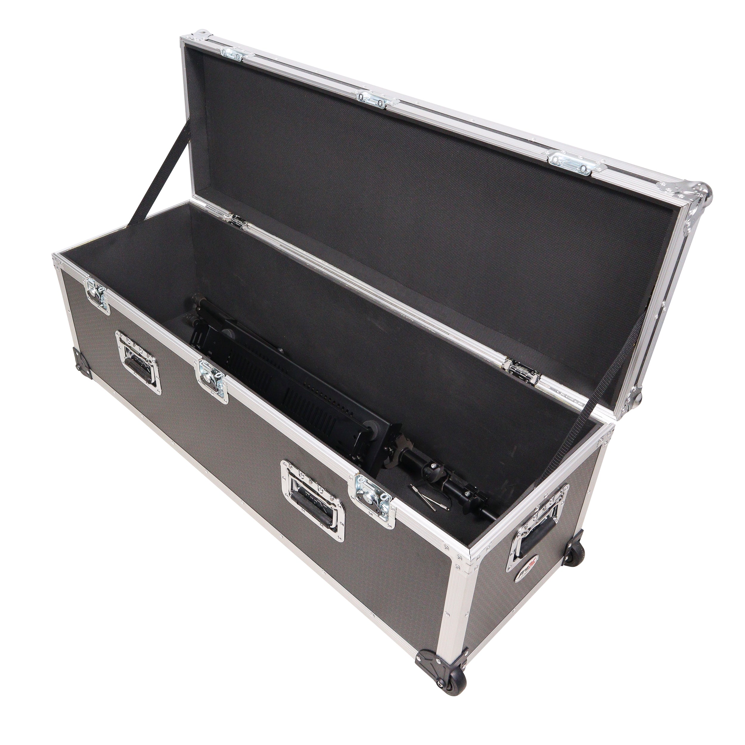 ATA Utility Flight Travel Heavy-Duty Storage Road Case with Low Profile Wheels – 48x16x16 in. Exterior