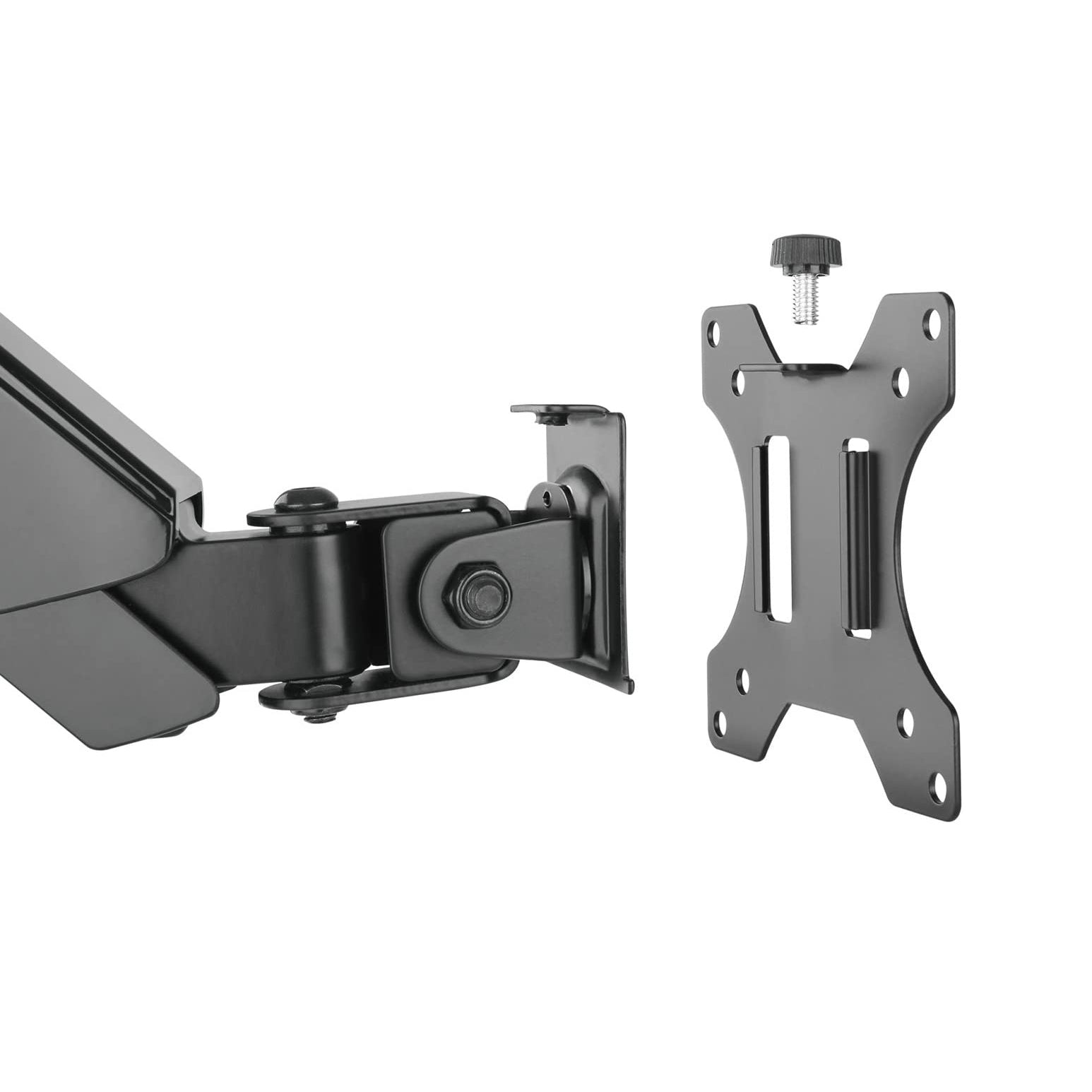 Laptop Tray and Bracket with Gas Spring Double Arm Fits 17" - 32" Monitors