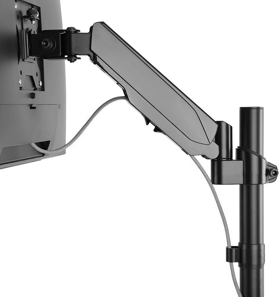 Laptop Tray and Bracket with Gas Spring Double Arm Fits 17" - 32" Monitors