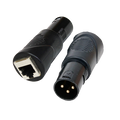 Cat 5/6 RJ45 to 3 Pin Male DMX Connector/Adapter