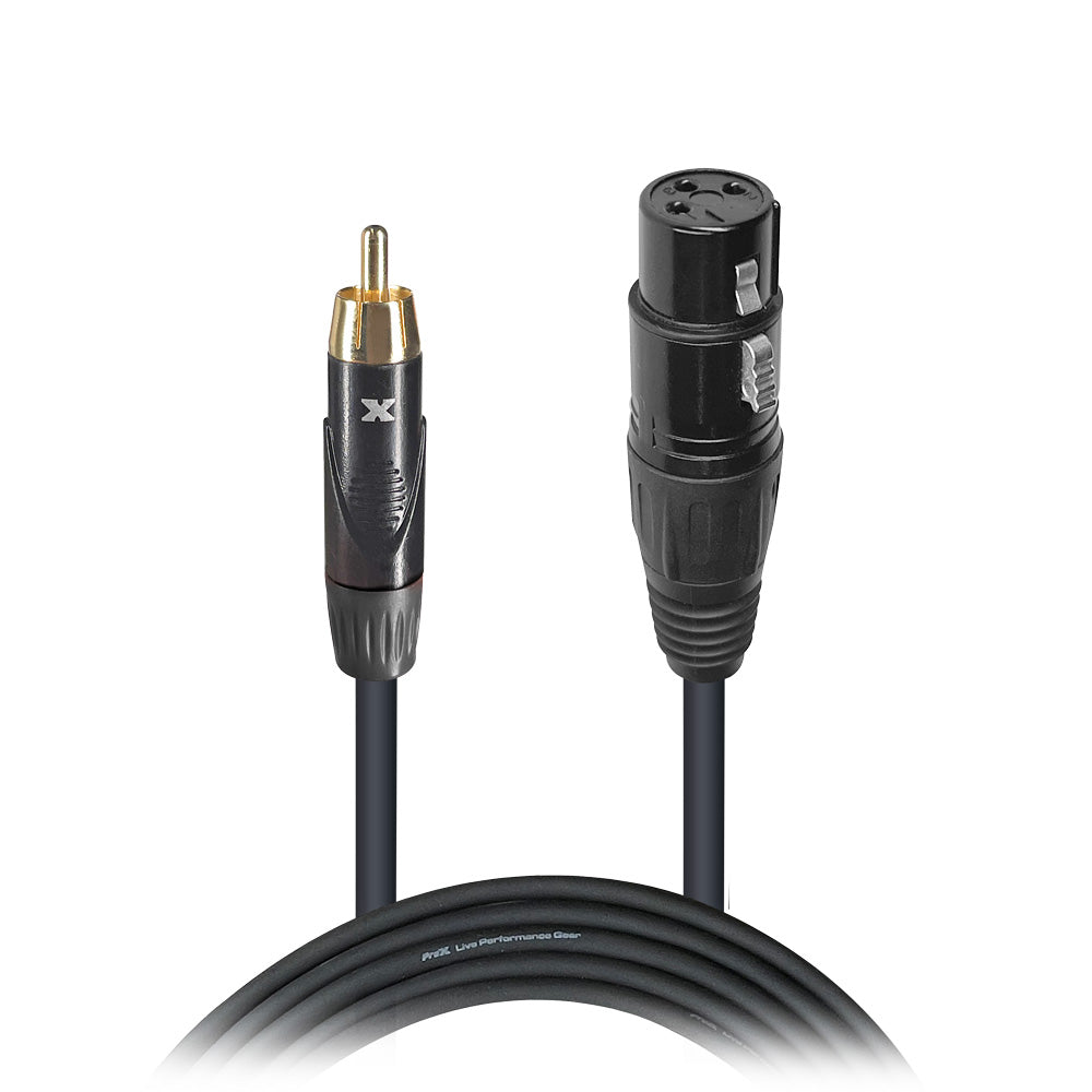 50PCS 10 Ft. Unbalanced RCA to XLR3-F High Performance Audio Cable