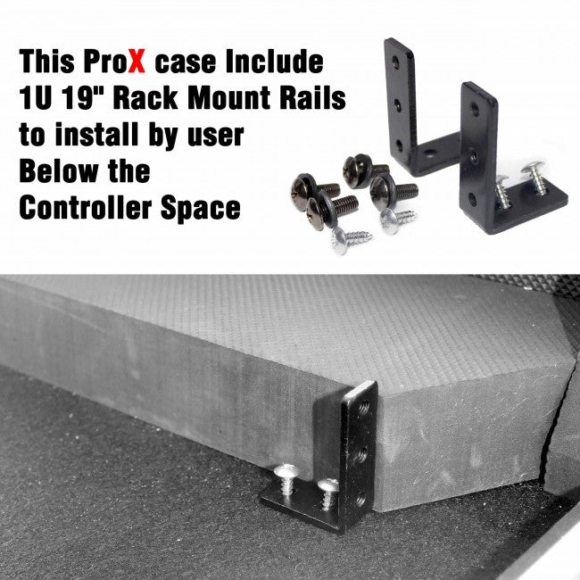 ATA Flight Case For Denon PRIME 4 DJ Controller with 1U Rack Space and Wheels