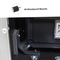16U 20" Deep Vertical Rack to Rack  Shock Mount Case with 2 Sliding Slam Doors & 4" Caster Wheels