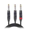 10PCS 3 Ft. Unbalanced TRS-M Stereo to Dual TS-M High Performance Audio Y Cable