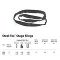 3ft SpanSet slings truss rigging SteelTex™ Round Stage with aircraft steel cable inside - Made in USA