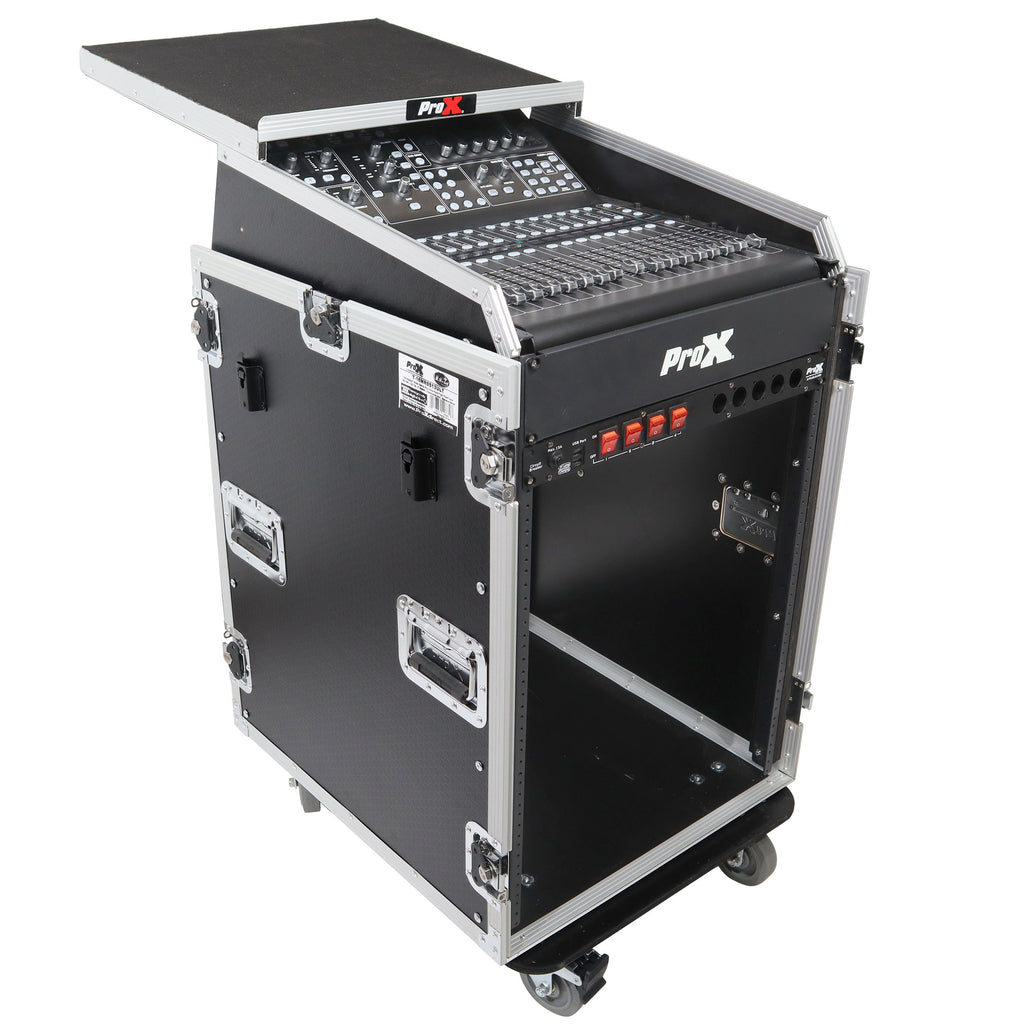 Universal 19 Rack-mount Mixer with 13U Top and 16U Front with 2 Side Work Tables