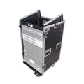 18U Vertical Rack Mount Flight Case with 10U Top for Mixer Combo Amp Rack with Caster Wheels