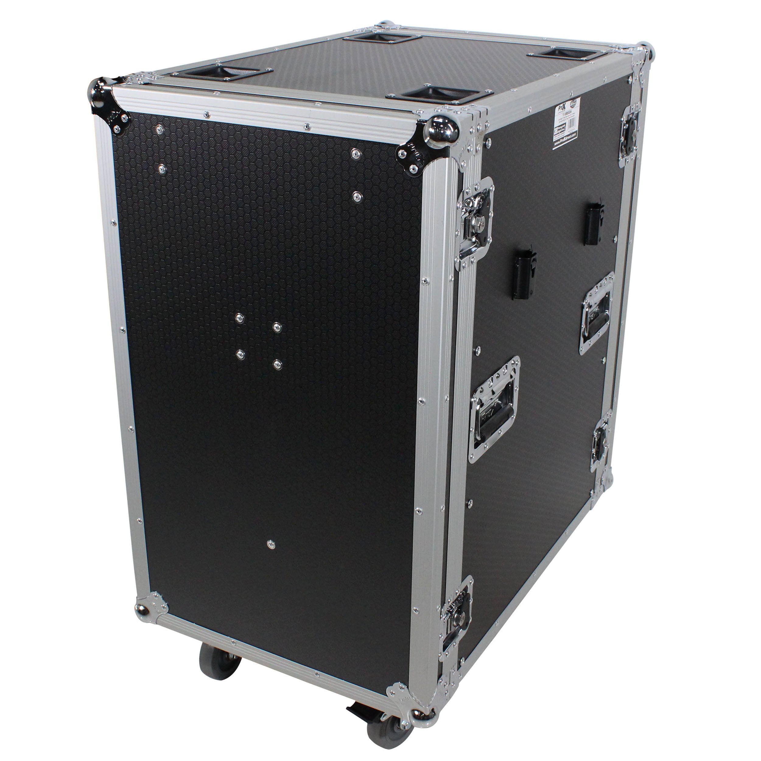 18U Space Amp Rack Mount ATA Flight Case 24 Inch Depth W-Casters