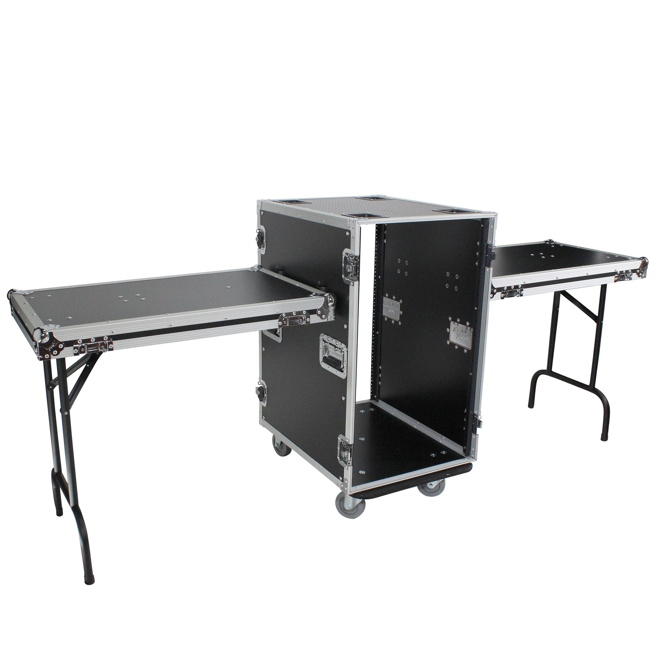 18U Space Amp Rack Mount ATA Flight Case 24 Inch Depth W-Casters