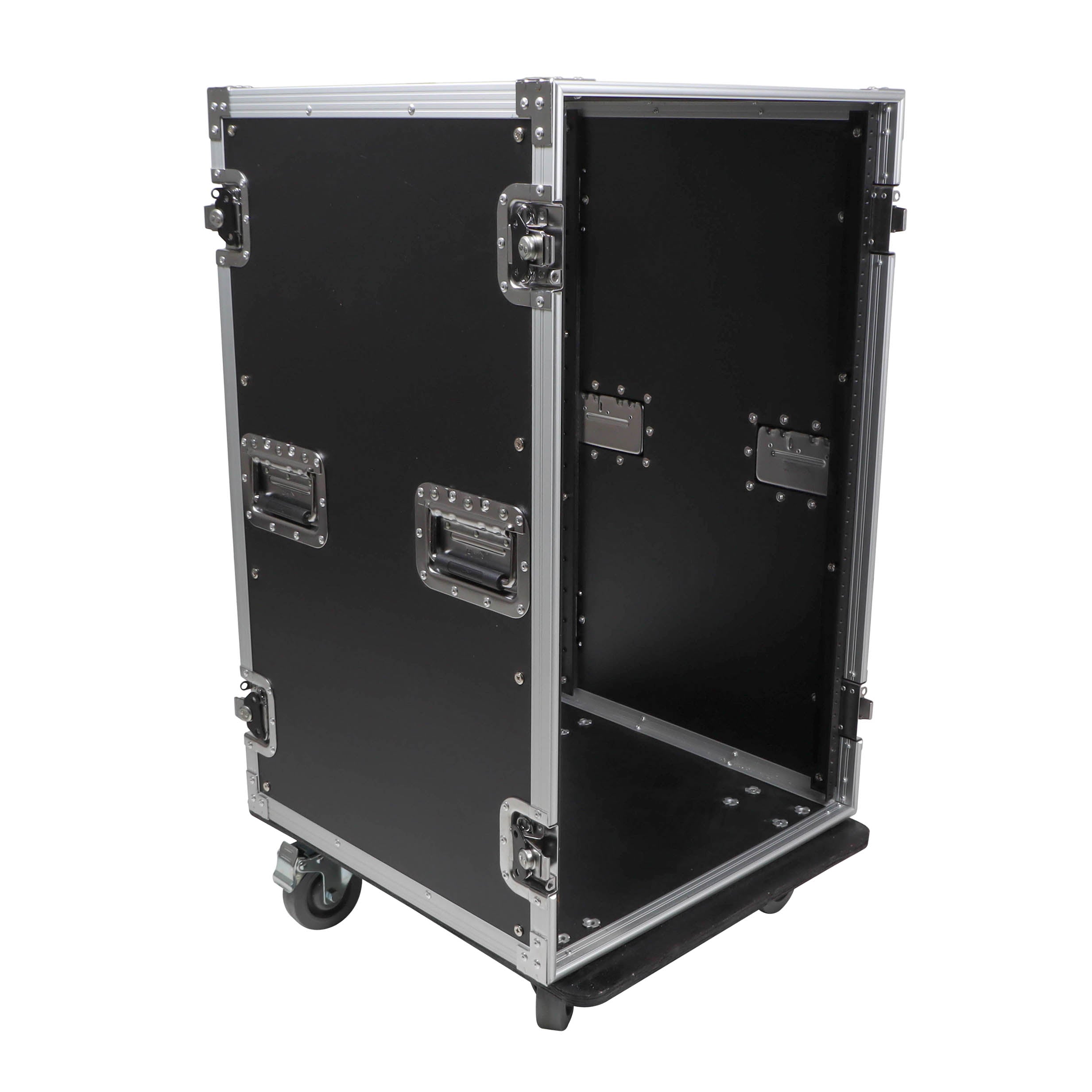 18U Space Amp Rack Mount ATA Flight Case 19 Inch Depth W-Casters