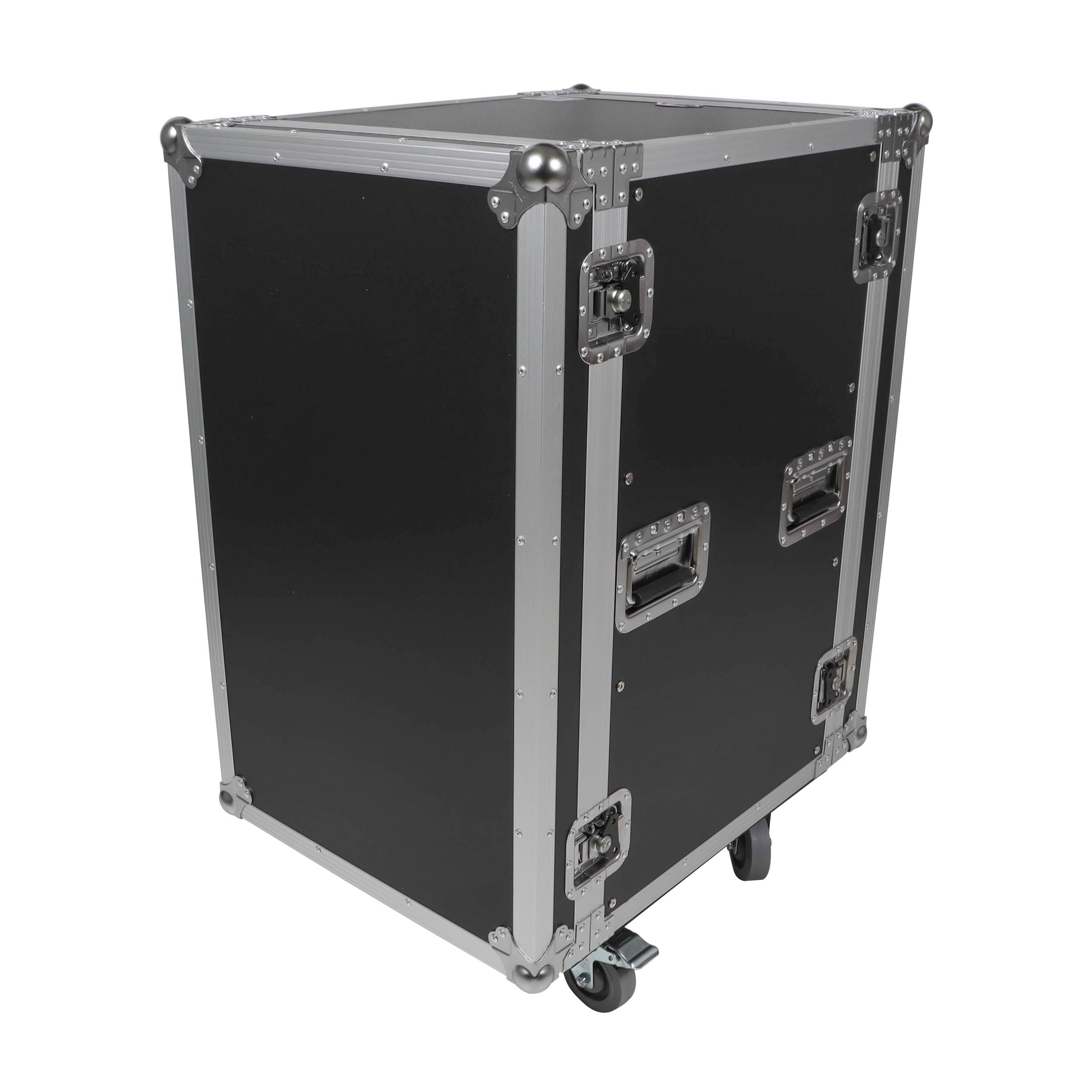 18U Space Amp Rack Mount ATA Flight Case 19 Inch Depth W-Casters