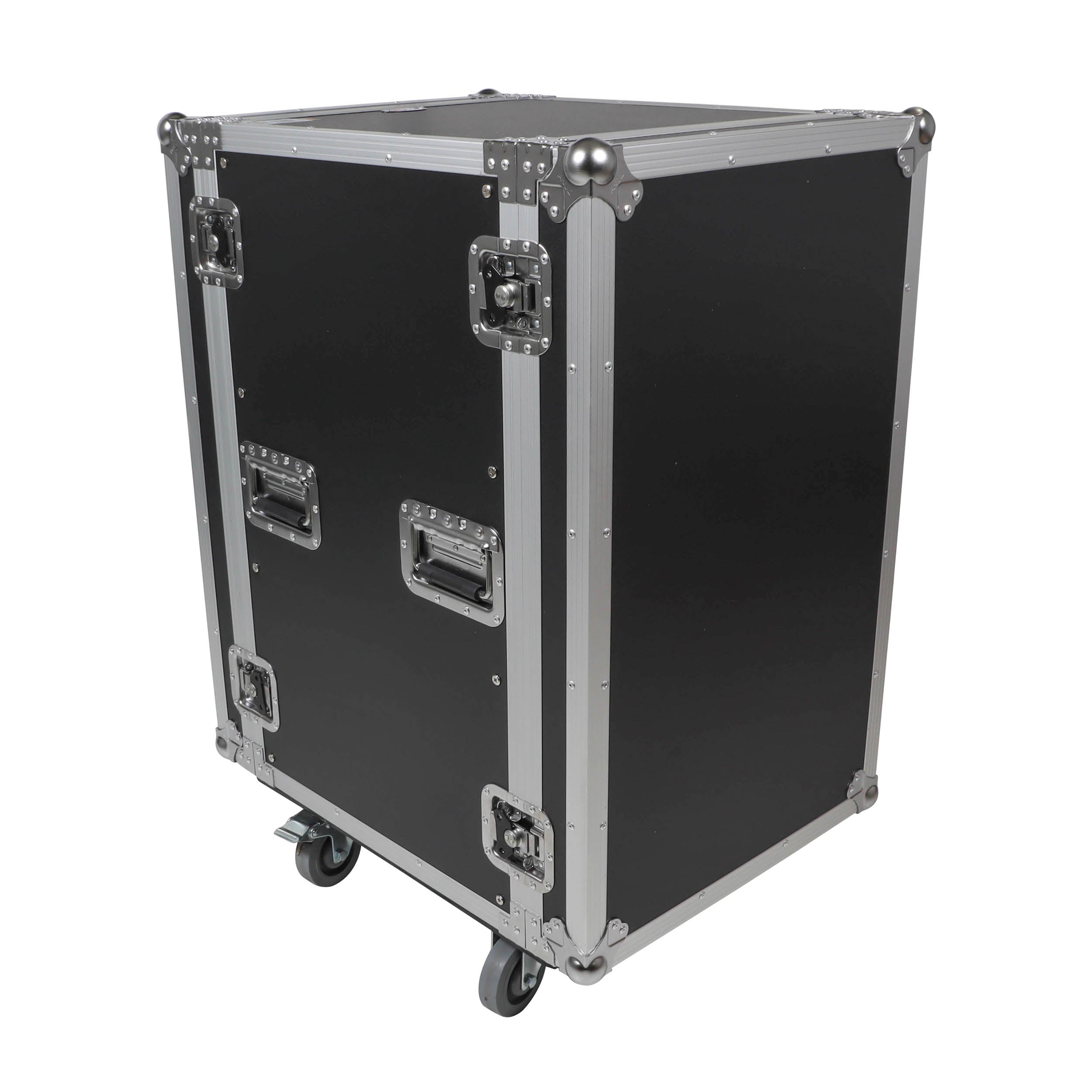 18U Space Amp Rack Mount ATA Flight Case 19 Inch Depth W-Casters