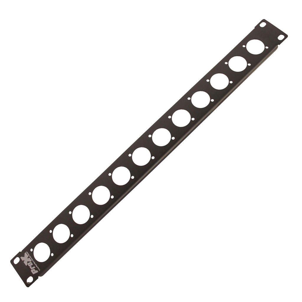 24PCS ProX 1U Rack Panel Punched for 12 XLR, Speaker twist connector or Power Connection compatible Connectors