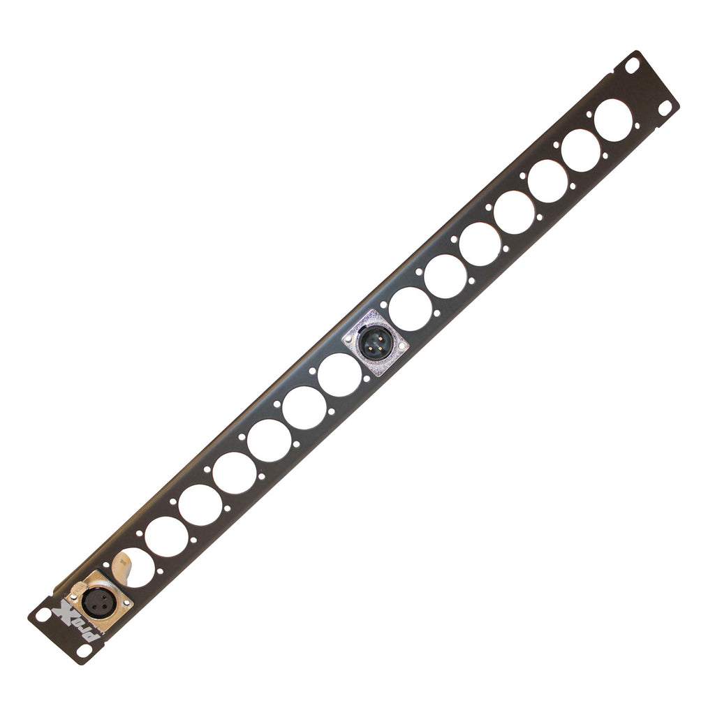 24PCS ProX 1U Rack Panel Punched for 16 XLR, Speaker twist connector or Power Connection compatible Connectors