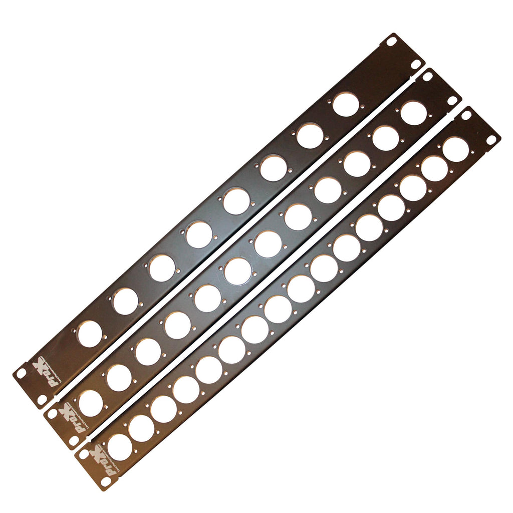 24PCS 1U Rack Panel Punched for 8 XLR, Speaker twist connector or power Connection Compatible Connectors