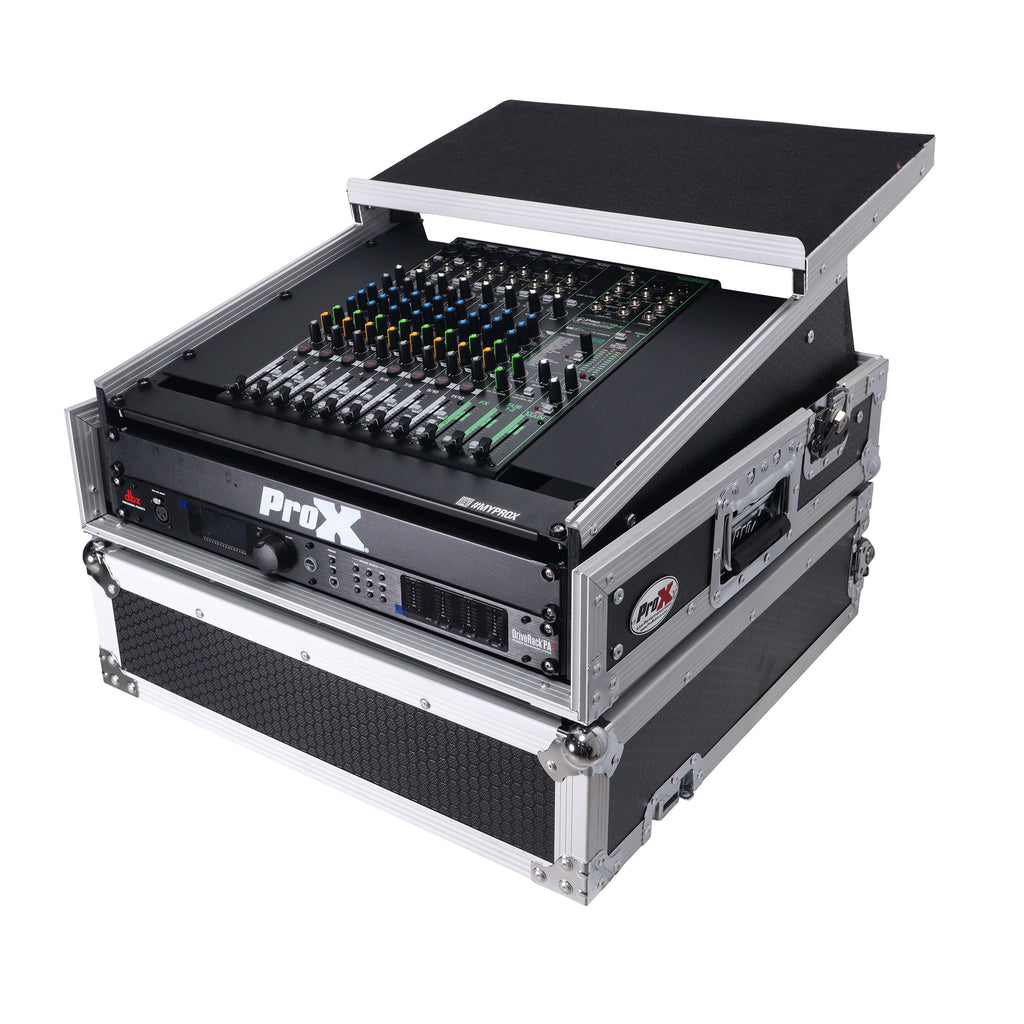 2U Rack Front and 10U Top Mixer Mobile DJ Combo ATA Flight Style Case