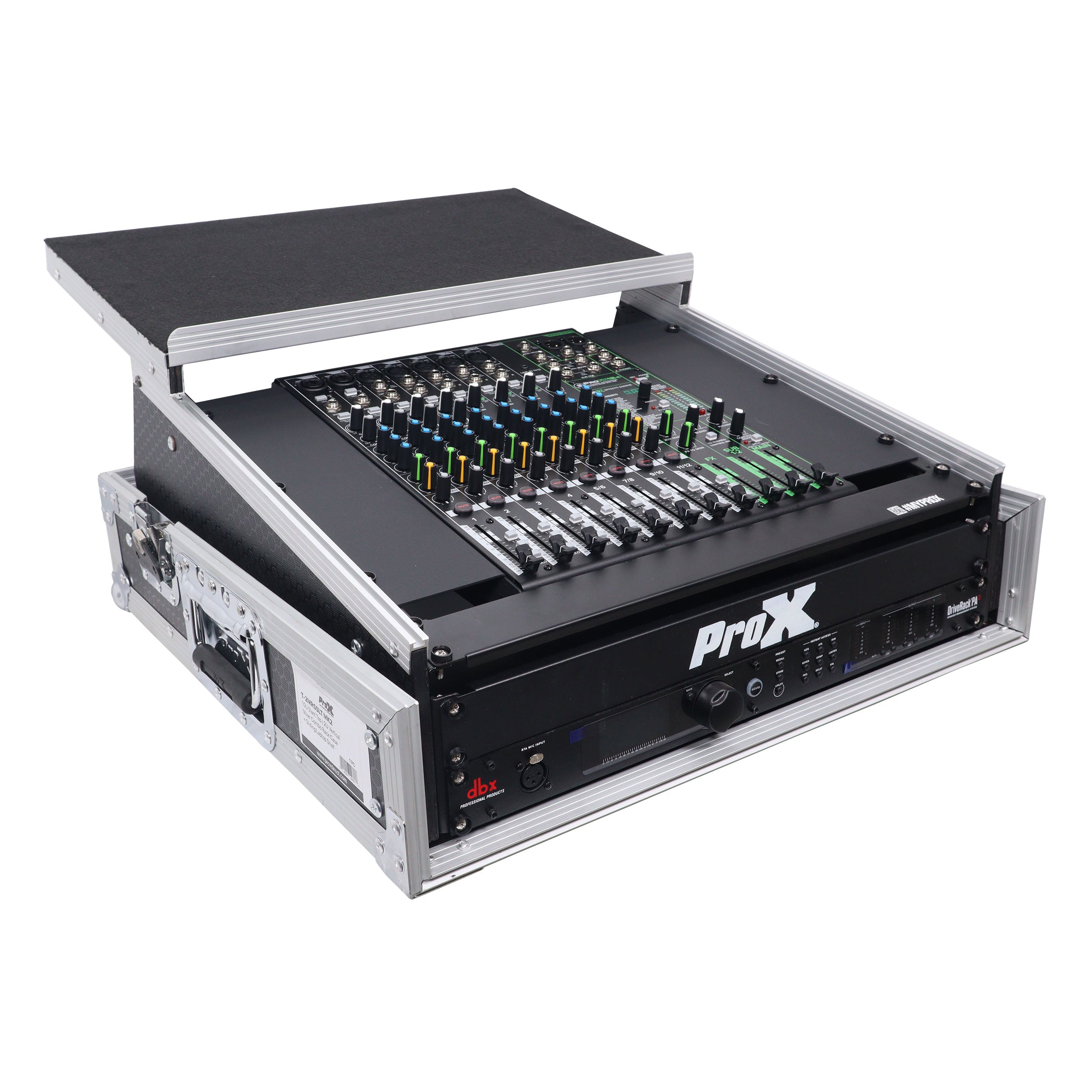 2U Rack Front and 10U Top Mixer Mobile DJ Combo ATA Flight Style Case