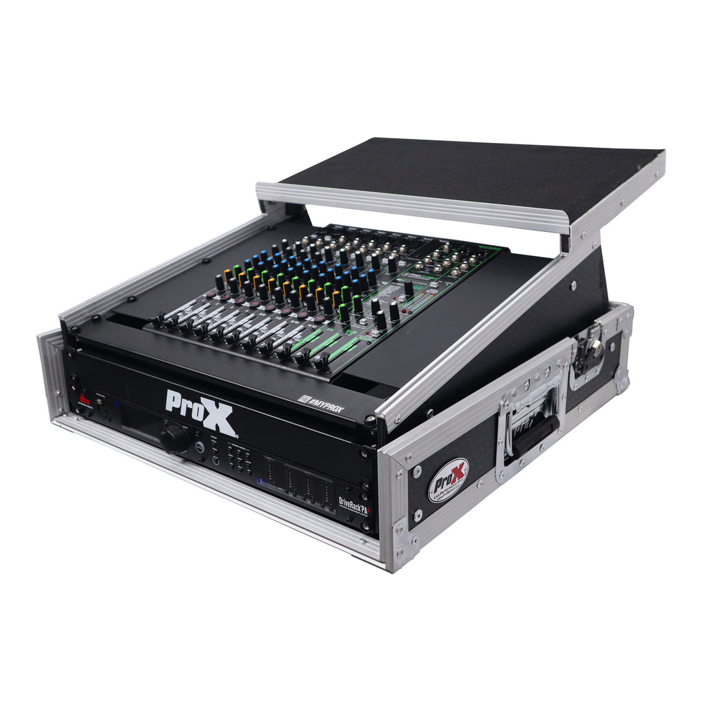 2U Rack Front and 10U Top Mixer Mobile DJ Combo ATA Flight Style Case