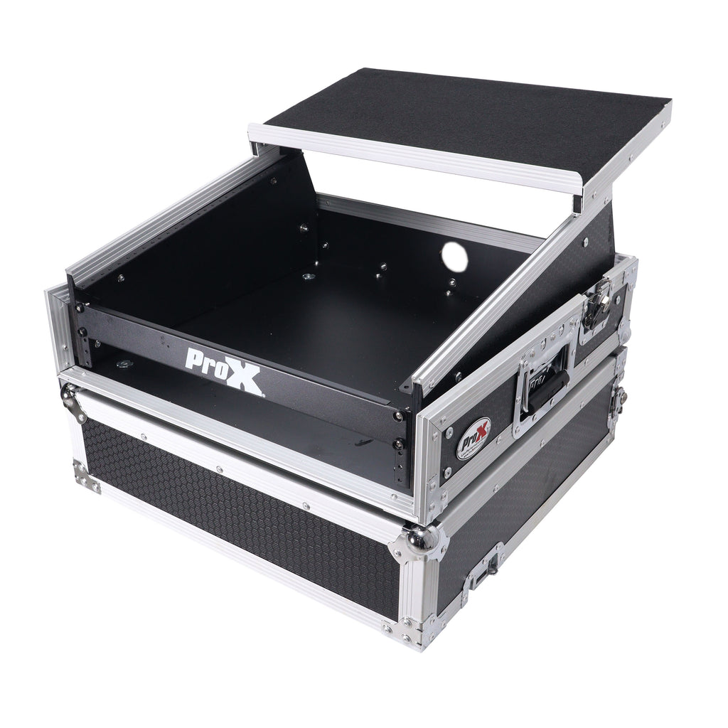 2U Rack Front and 10U Top Mixer Mobile DJ Combo ATA Flight Style Case