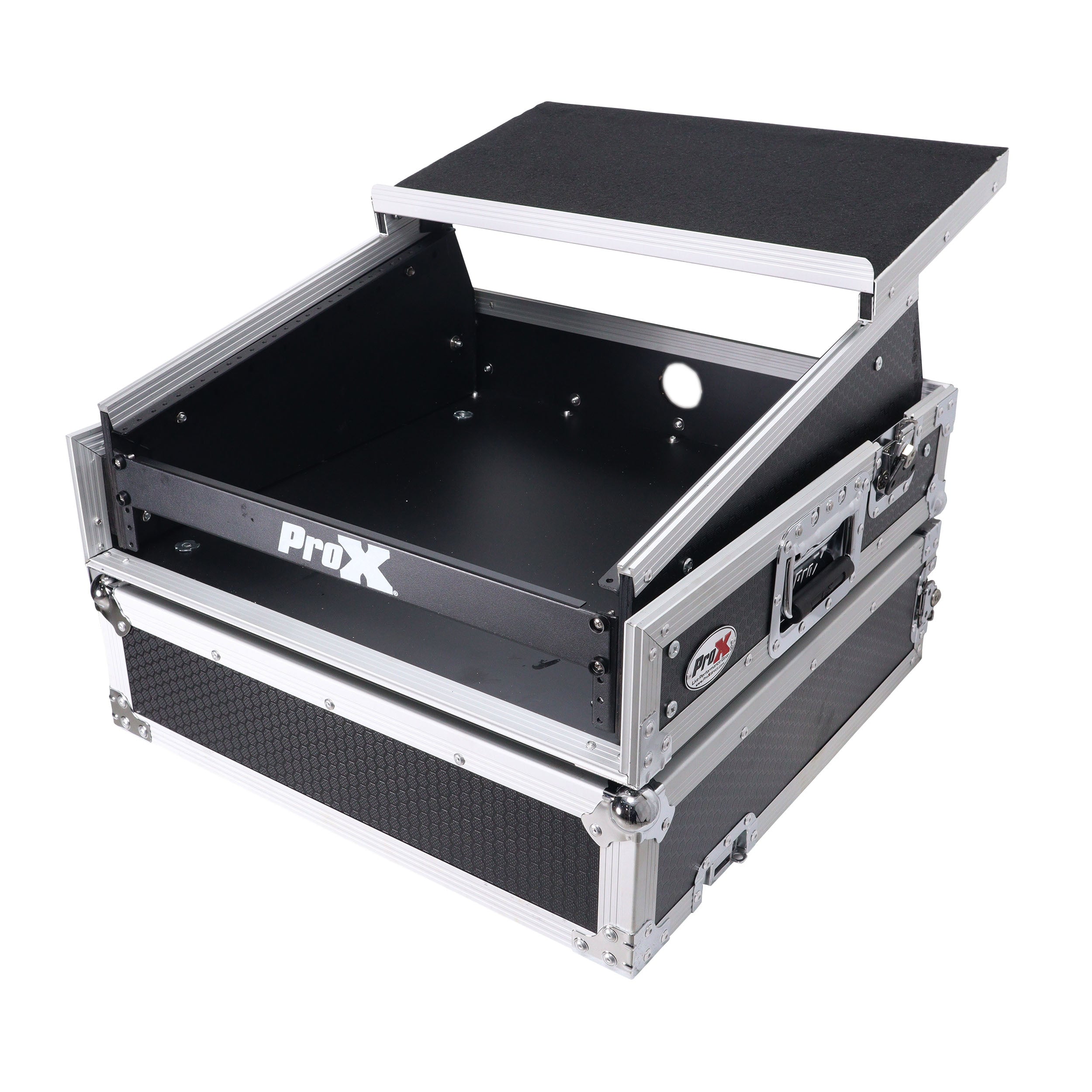2U Rack Front and 10U Top Mixer Mobile DJ Combo ATA Flight Style Case